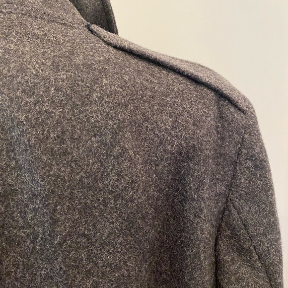 John Christian Collection International Mens Charcoal Gray Wool Coat / Size L - Picture 14 of 16